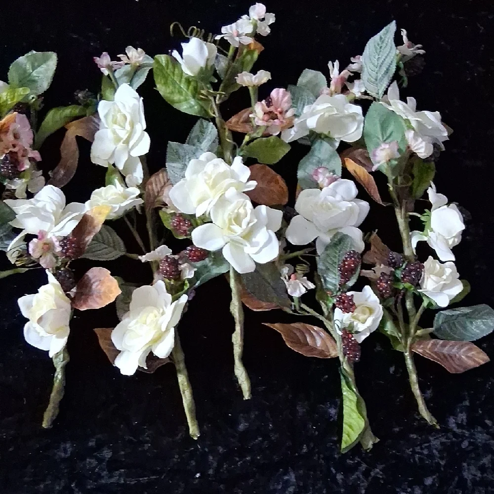 1 Dozen White and Pink Artificial Floral Rustic Garland Strands- Home Accents